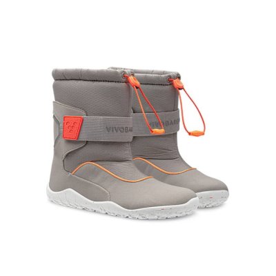 Vivobarefoot Yeti - Vegan Schoenen Grijs / Rood Peuters - SDK385742